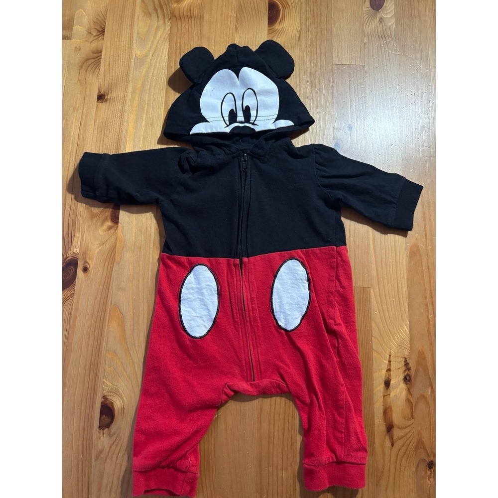 Disney Baby Mickey Mouse Costume Coverall Size 6 Months